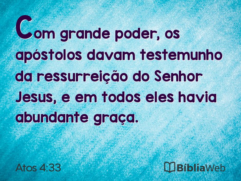 Atos 4:33 em imagem para compartilhar