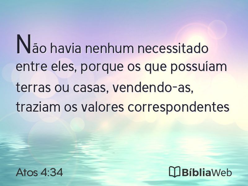 Atos 4:34 em imagem para compartilhar