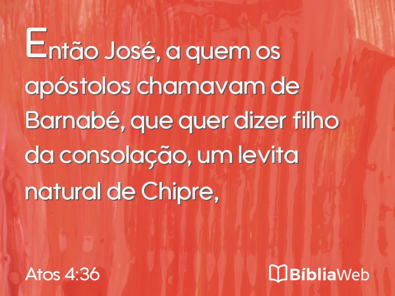 Atos 4:36 em imagem para compartilhar