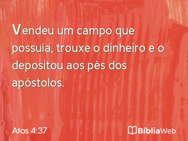 Atos 4:37 em imagem para compartilhar