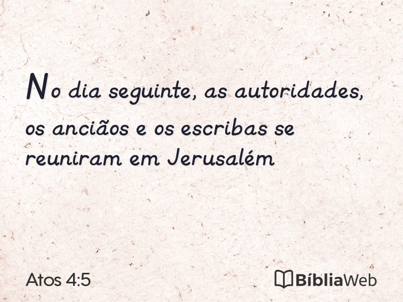 Atos 4:5 em imagem para compartilhar