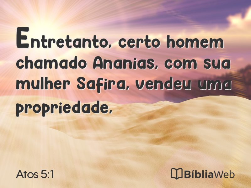 Atos 5:1 em imagem para compartilhar