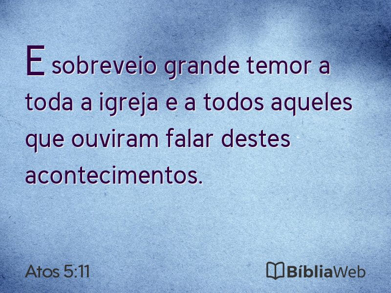 Atos 5:11 em imagem para compartilhar