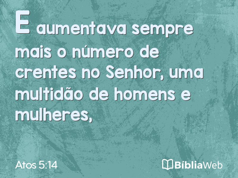 Atos 5:14 em imagem para compartilhar