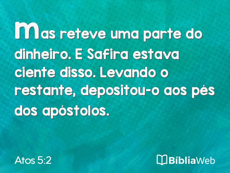 Atos 5:2 em imagem para compartilhar