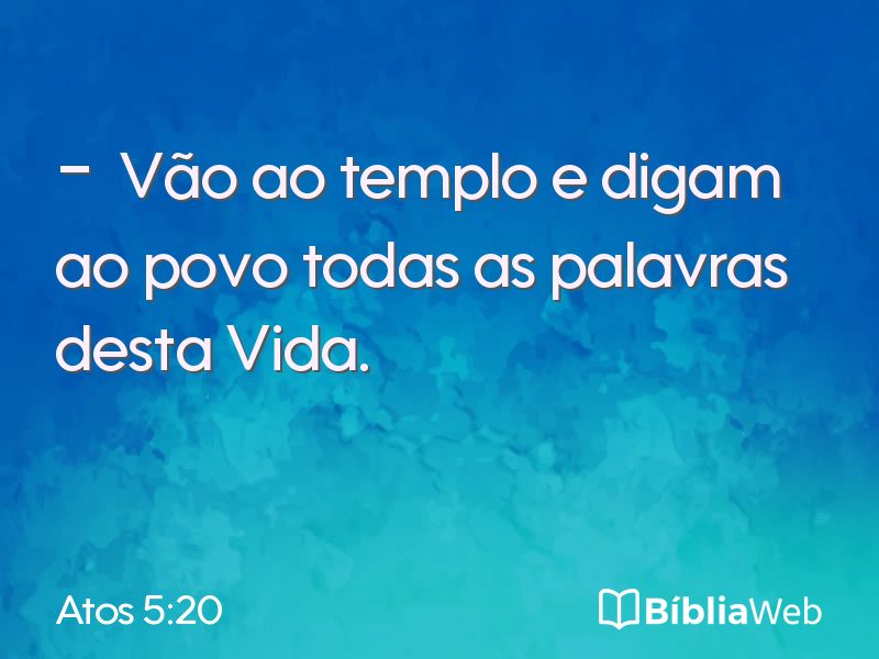 Atos 5:20 em imagem para compartilhar