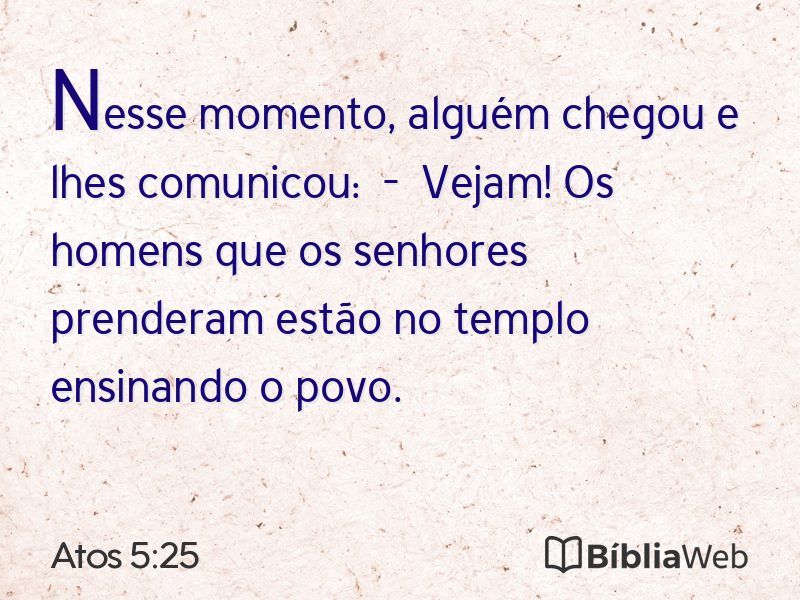 Atos 5:25 em imagem para compartilhar