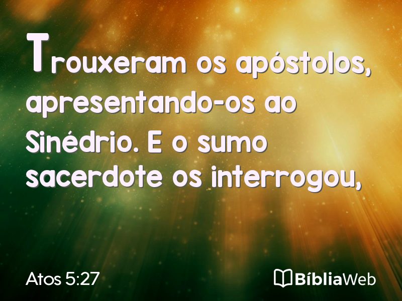 Atos 5:27 em imagem para compartilhar