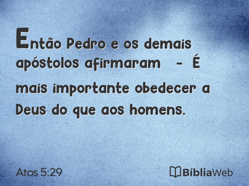 Atos 5:29 em imagem para compartilhar
