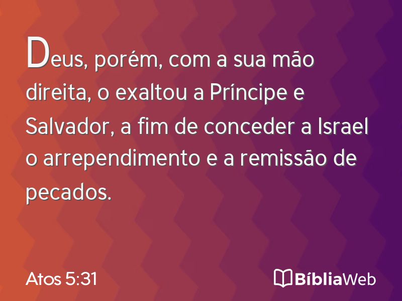 Atos 5:31 em imagem para compartilhar