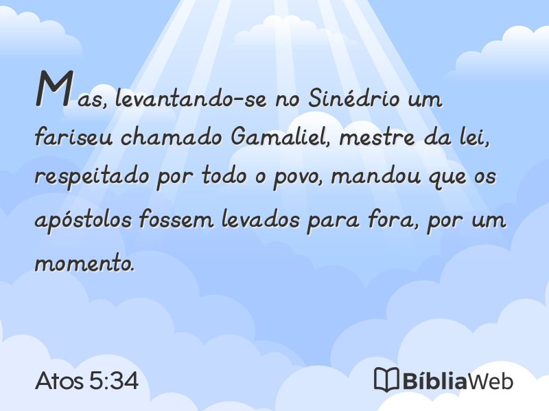 Atos 5:34 em imagem para compartilhar