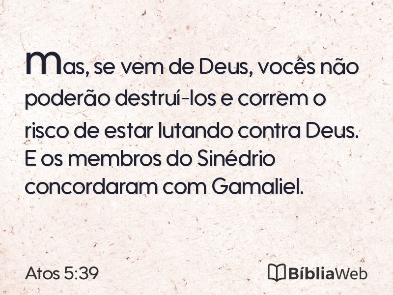 Atos 5:39 em imagem para compartilhar