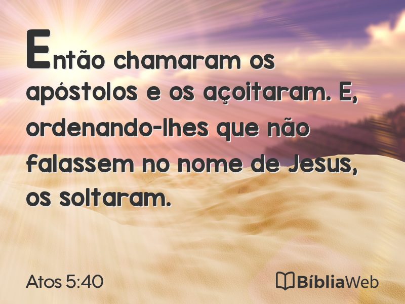 Atos 5:40 em imagem para compartilhar