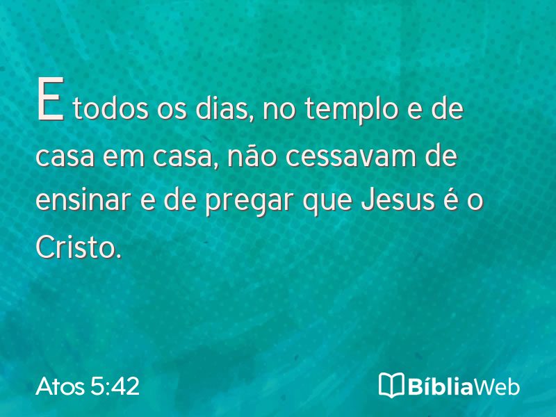 Atos 5:42 em imagem para compartilhar