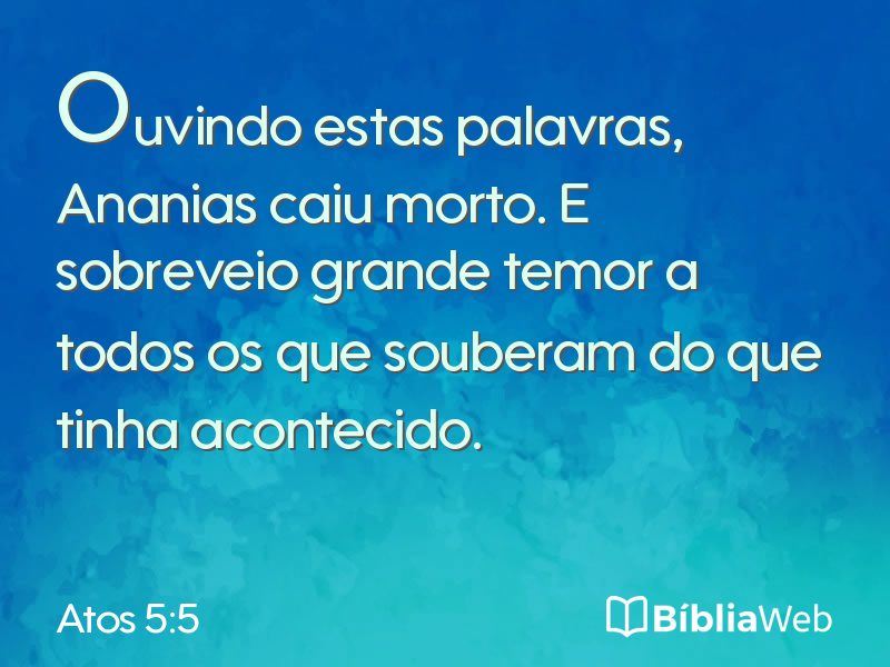 Atos 5:5 em imagem para compartilhar
