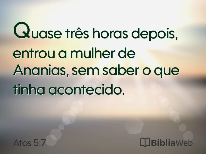 Atos 5:7 em imagem para compartilhar