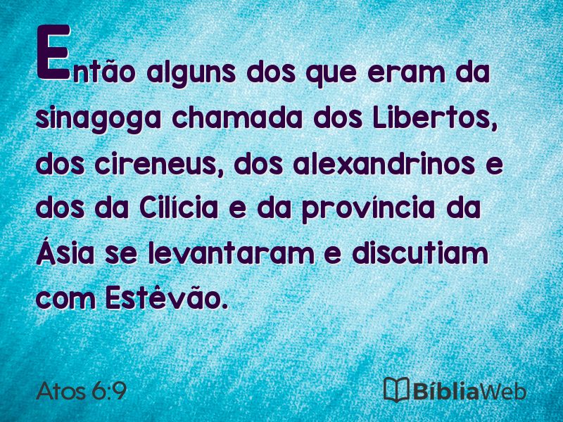 Atos 6:9 em imagem para compartilhar