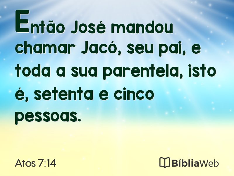 Atos 7:14 em imagem para compartilhar