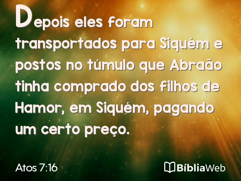 Atos 7:16 em imagem para compartilhar