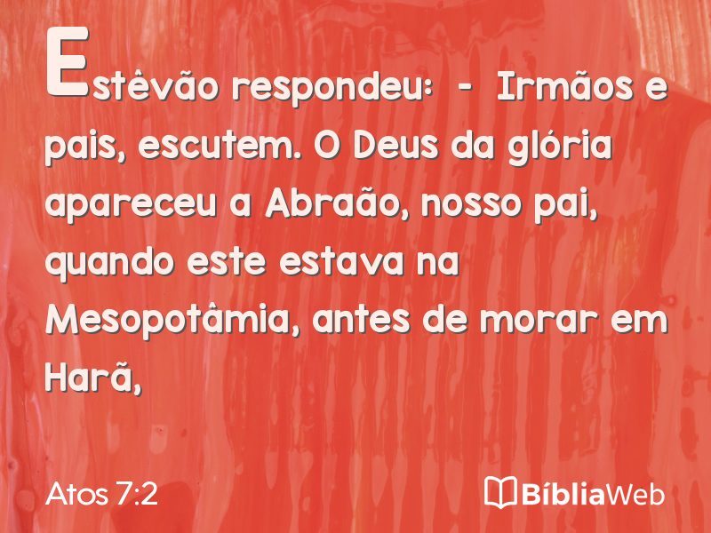 Atos 7:2 em imagem para compartilhar