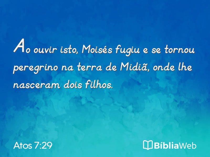 Atos 7:29 em imagem para compartilhar