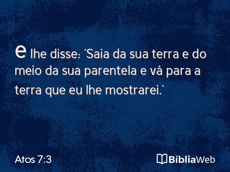 Atos 7:3 em imagem para compartilhar