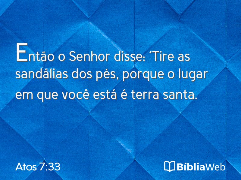 Atos 7:33 em imagem para compartilhar