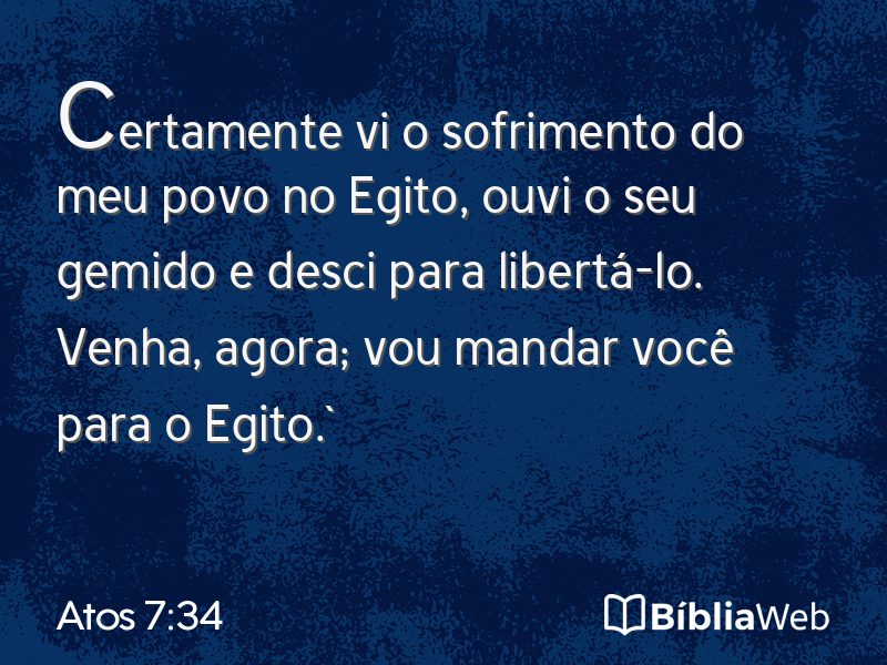 Atos 7:34 em imagem para compartilhar