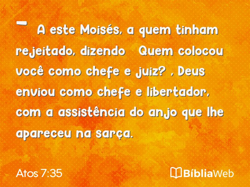 Atos 7:35 em imagem para compartilhar