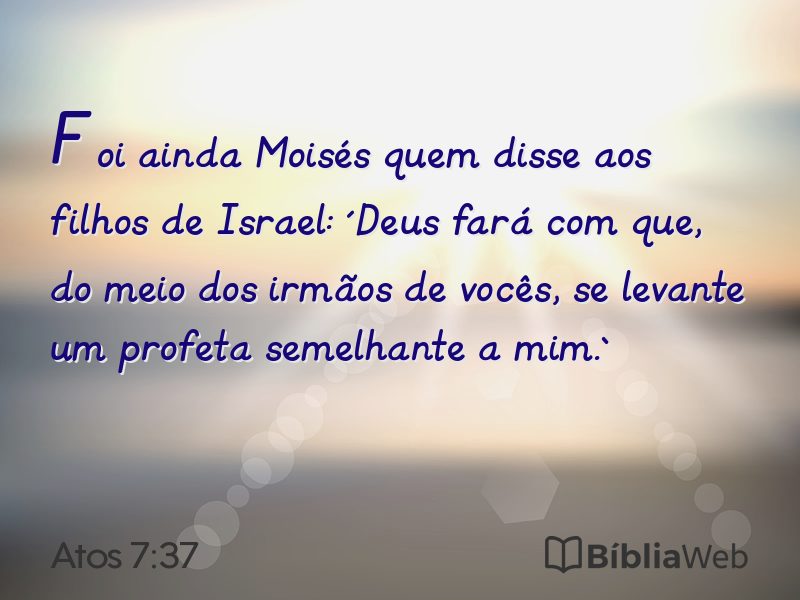 Atos 7:37 em imagem para compartilhar