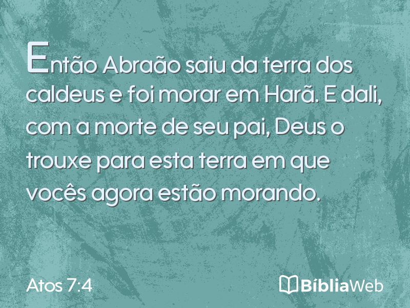Atos 7:4 em imagem para compartilhar