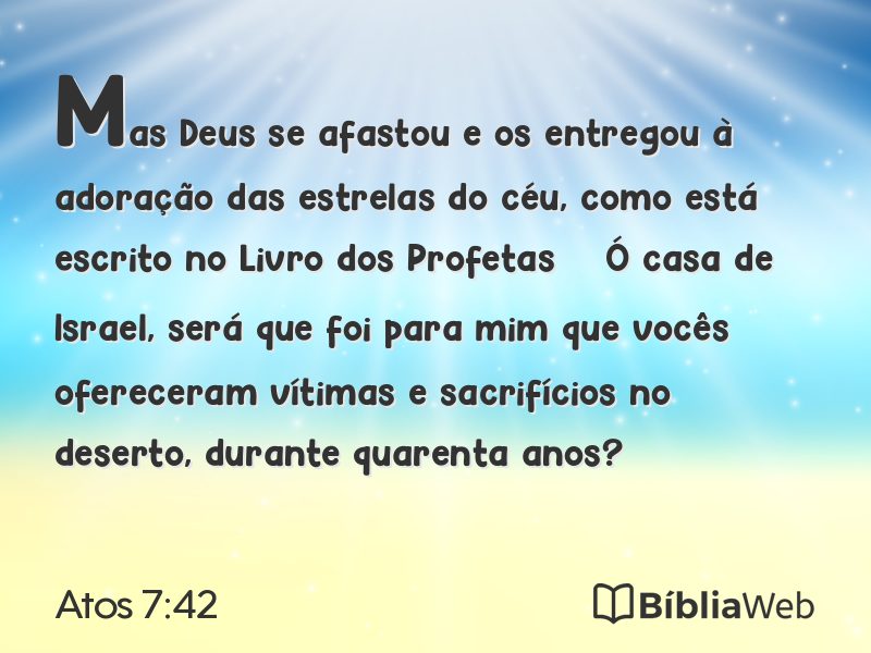 Atos 7:42 em imagem para compartilhar