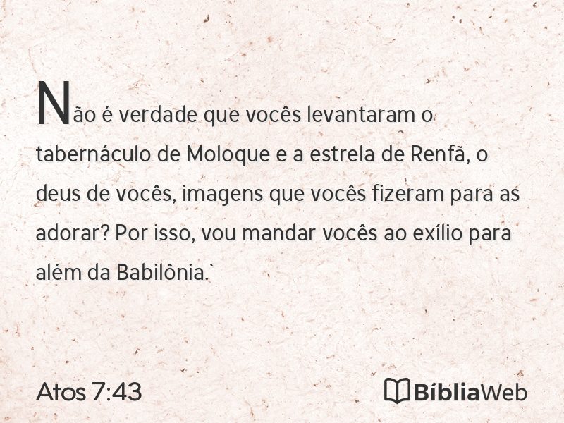 Atos 7:43 em imagem para compartilhar