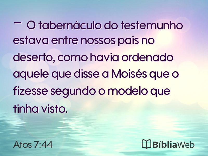 Atos 7:44 em imagem para compartilhar