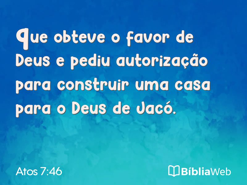 Atos 7:46 em imagem para compartilhar