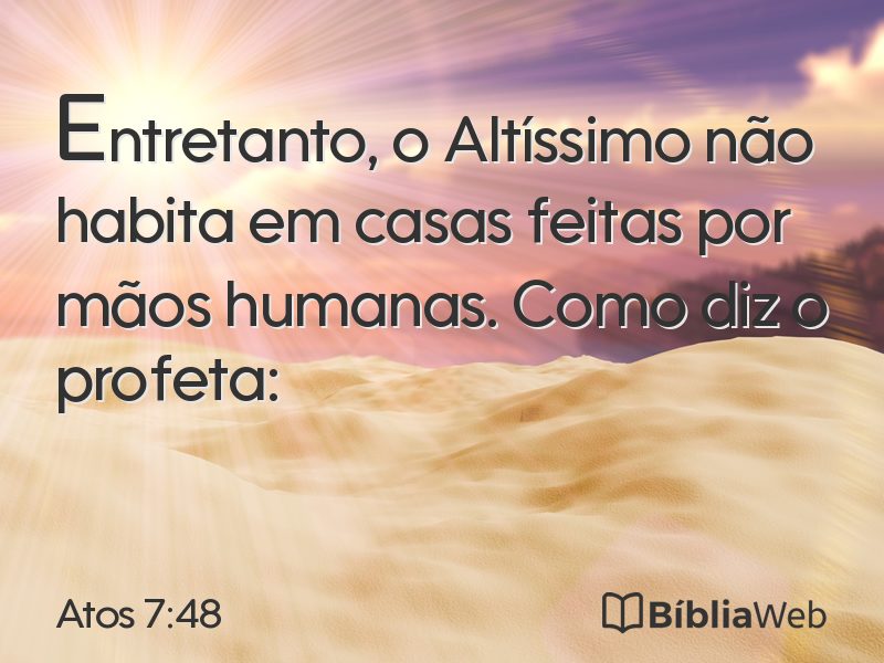 Atos 7:48 em imagem para compartilhar