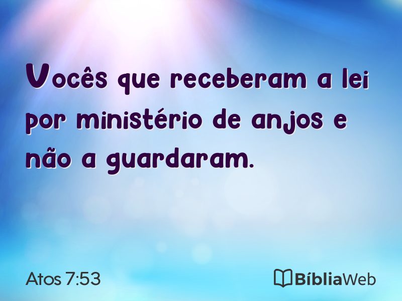 Atos 7:53 em imagem para compartilhar