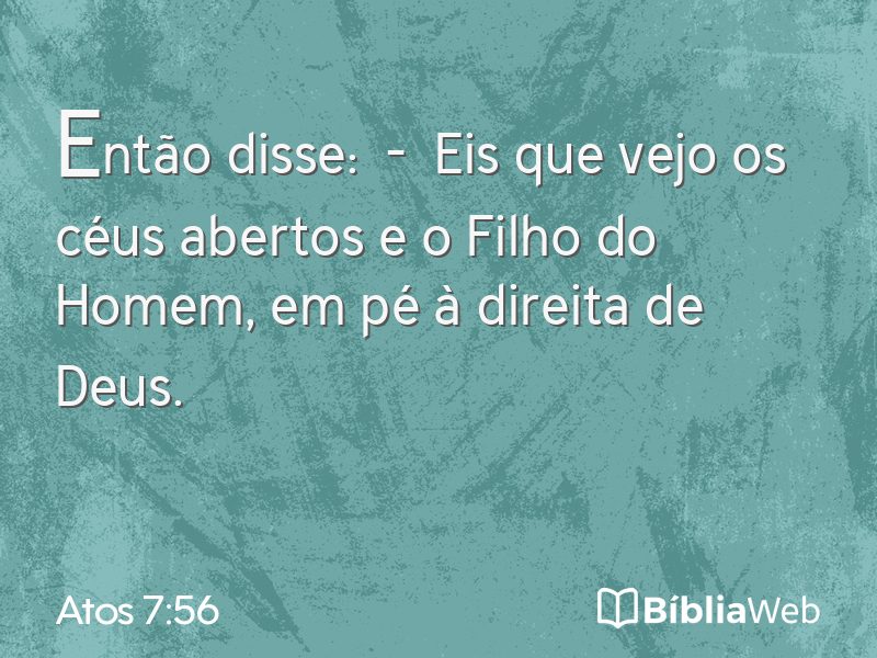 Atos 7:56 em imagem para compartilhar