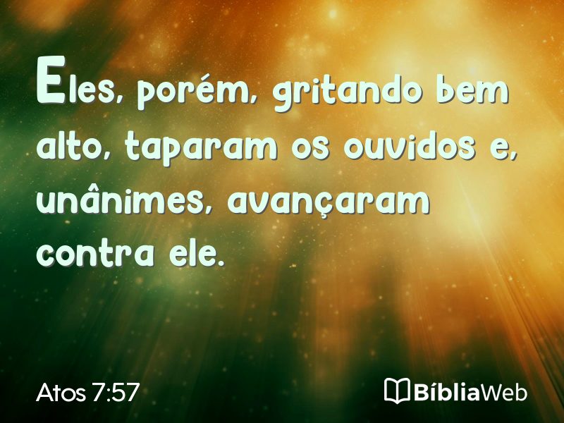 Atos 7:57 em imagem para compartilhar