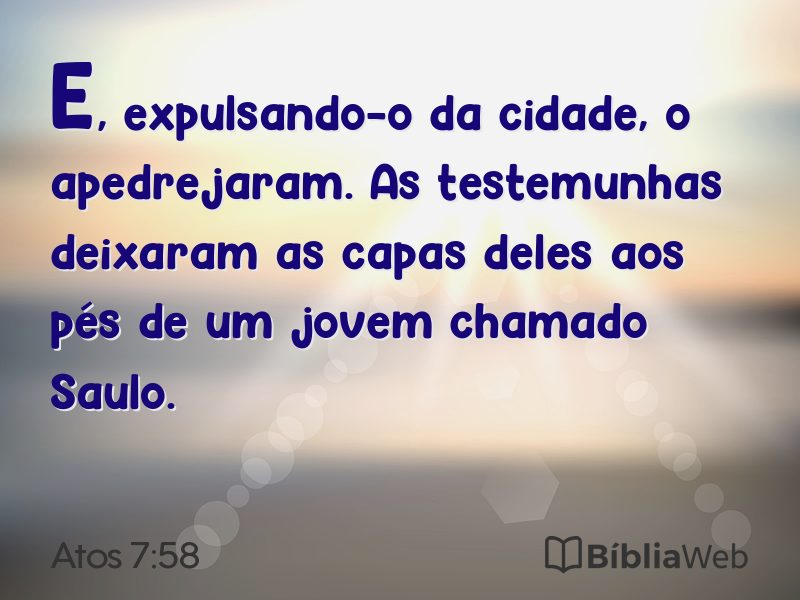 Atos 7:58 em imagem para compartilhar