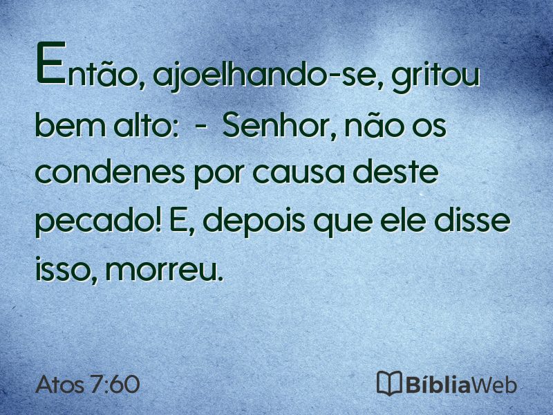 Atos 7:60 em imagem para compartilhar