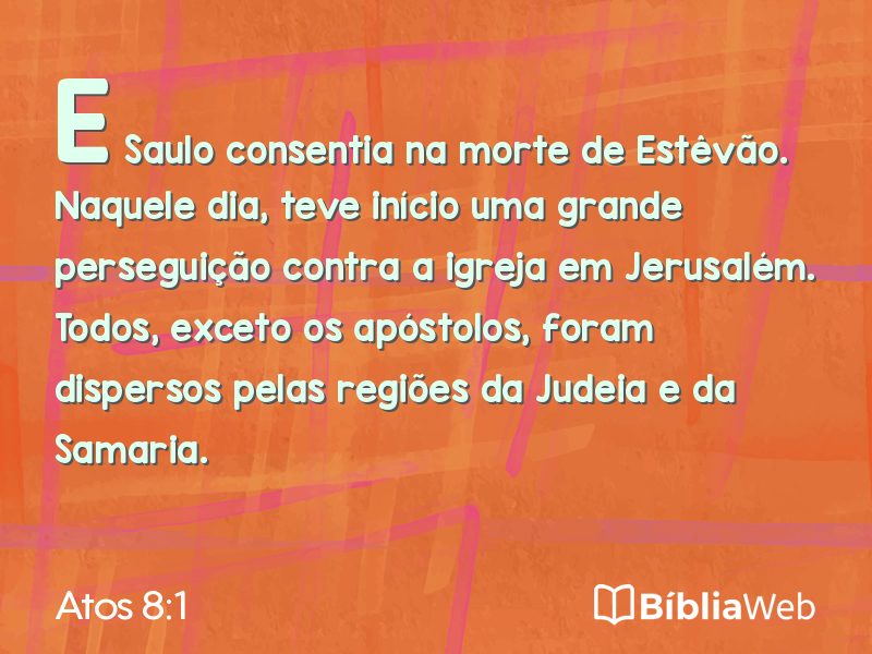 Atos 8:1 em imagem para compartilhar