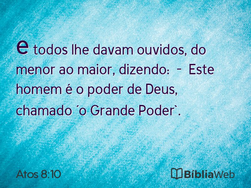 Atos 8:10 em imagem para compartilhar