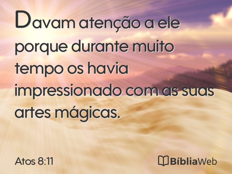 Atos 8:11 em imagem para compartilhar