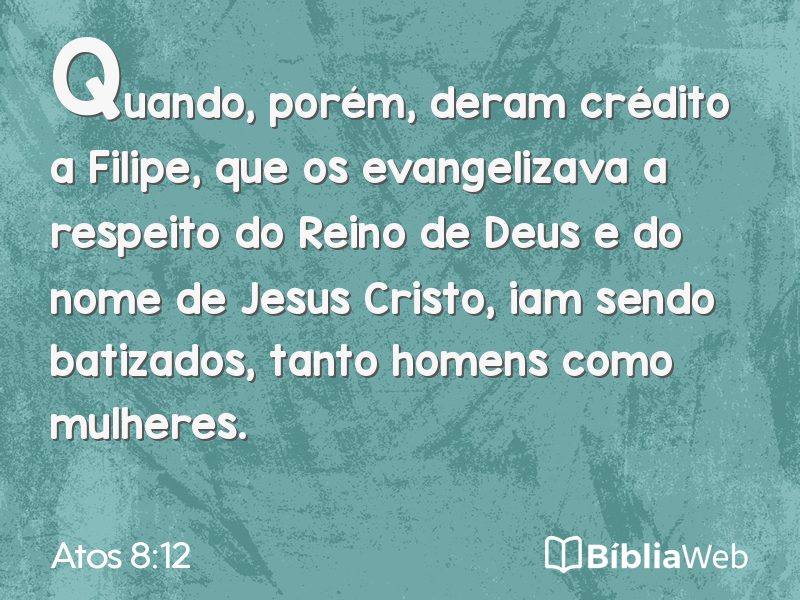 Atos 8:12 em imagem para compartilhar