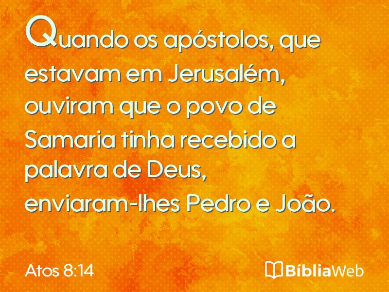 Atos 8:14 em imagem para compartilhar