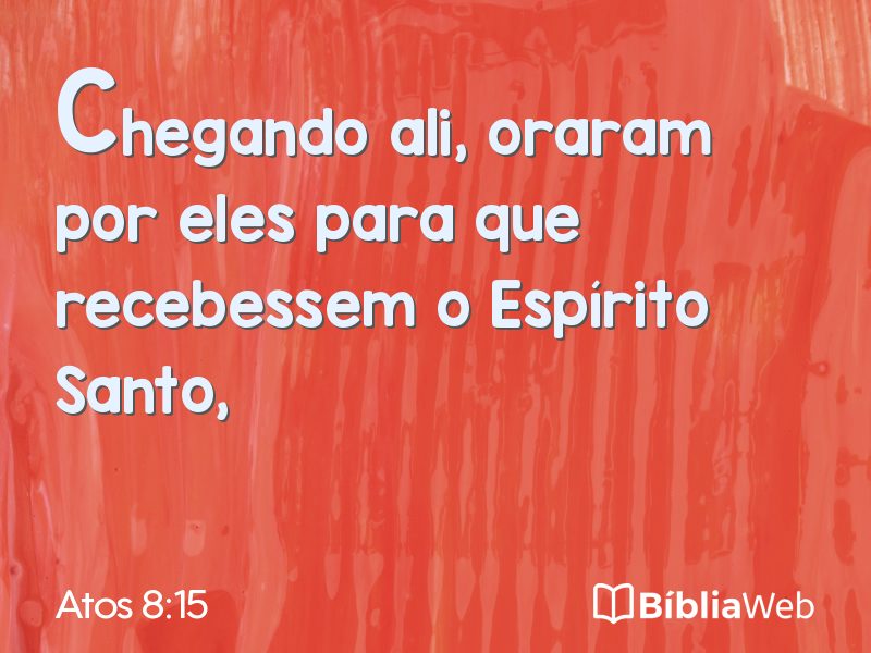 Atos 8:15 em imagem para compartilhar