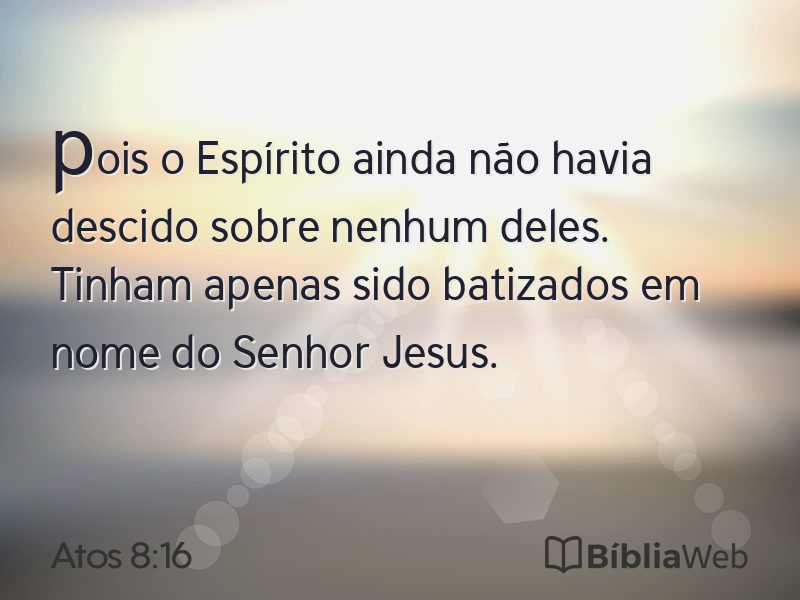 Atos 8:16 em imagem para compartilhar