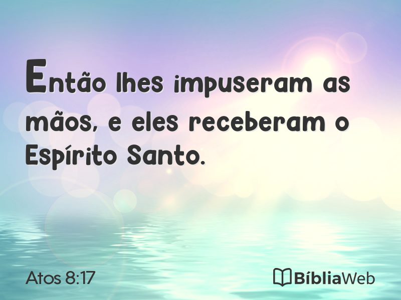 Atos 8:17 em imagem para compartilhar