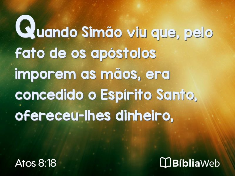 Atos 8:18 em imagem para compartilhar
